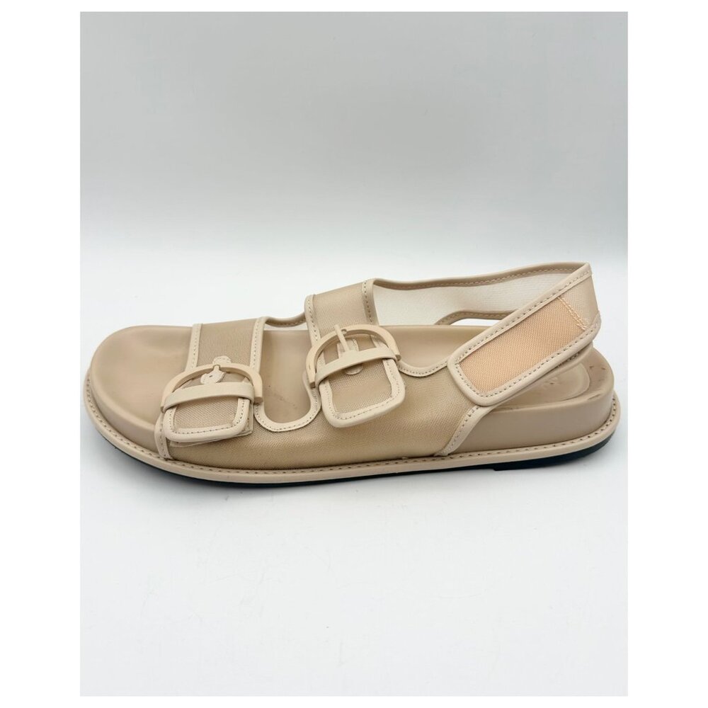 Zara Tan Flat Sandals - Size 9